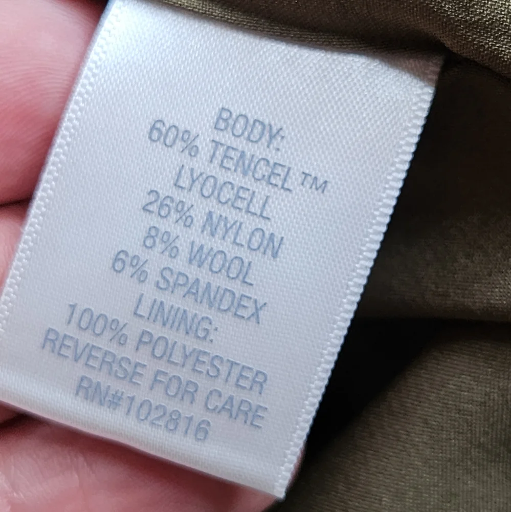 Garnet Hill Relaxed Knit Bkazer Olive Green Women's Size 10 - Picture 6 of 12